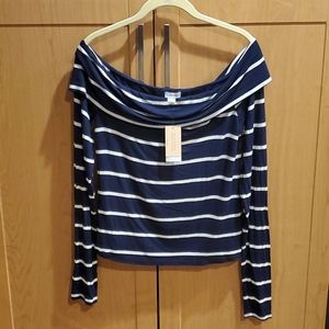 BNWT Chelsea Sky Navy and White Stripped Size XL